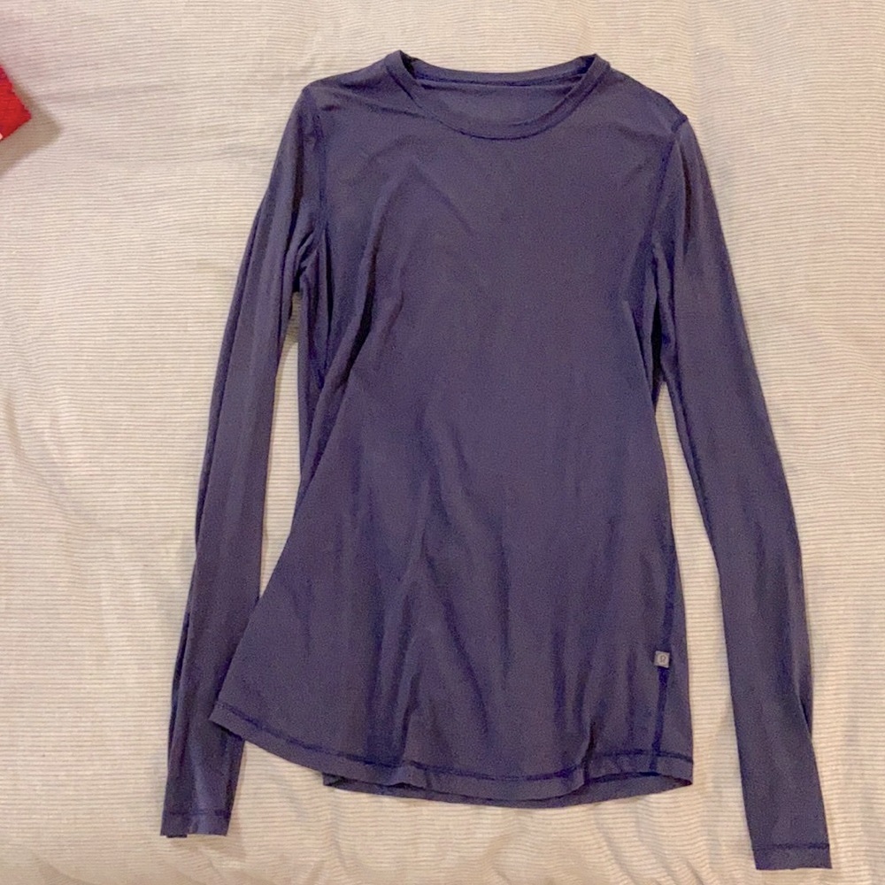 Lululemon Blue sheer long sleeve shirt